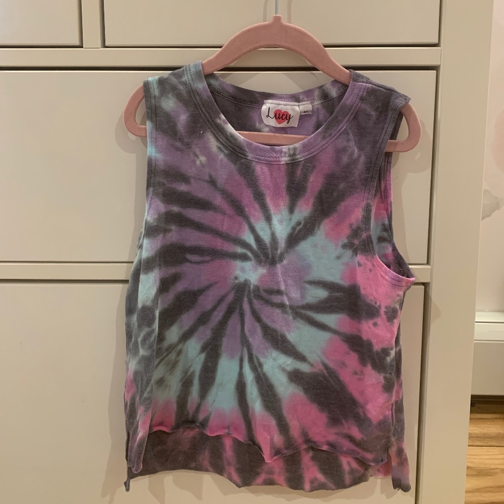 Lucy tie dye sleeveless tee